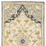 4'X6' Blue And Ivory Bohemian Area Rug
