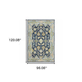 4'X6' Navy And Blue Bohemian Area Rug