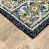 4'X6' Navy And Blue Bohemian Area Rug