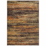 10'X14' Gold And Slate Abstract Area Rug