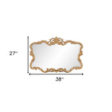 27" Gold Ornate Scroll Framed Accent Mirror