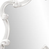 28" White Framed Accent Mirror