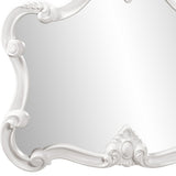 28" White Framed Accent Mirror