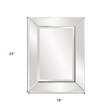 Rectangle Frame Mirror With Mirrored Finish And Beveled Edge