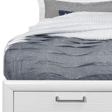 Solid Wood King White Eight Drawers Bed