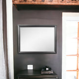 35" Gray Wood Framed Mirror