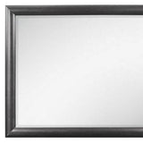 35" Gray Wood Framed Mirror