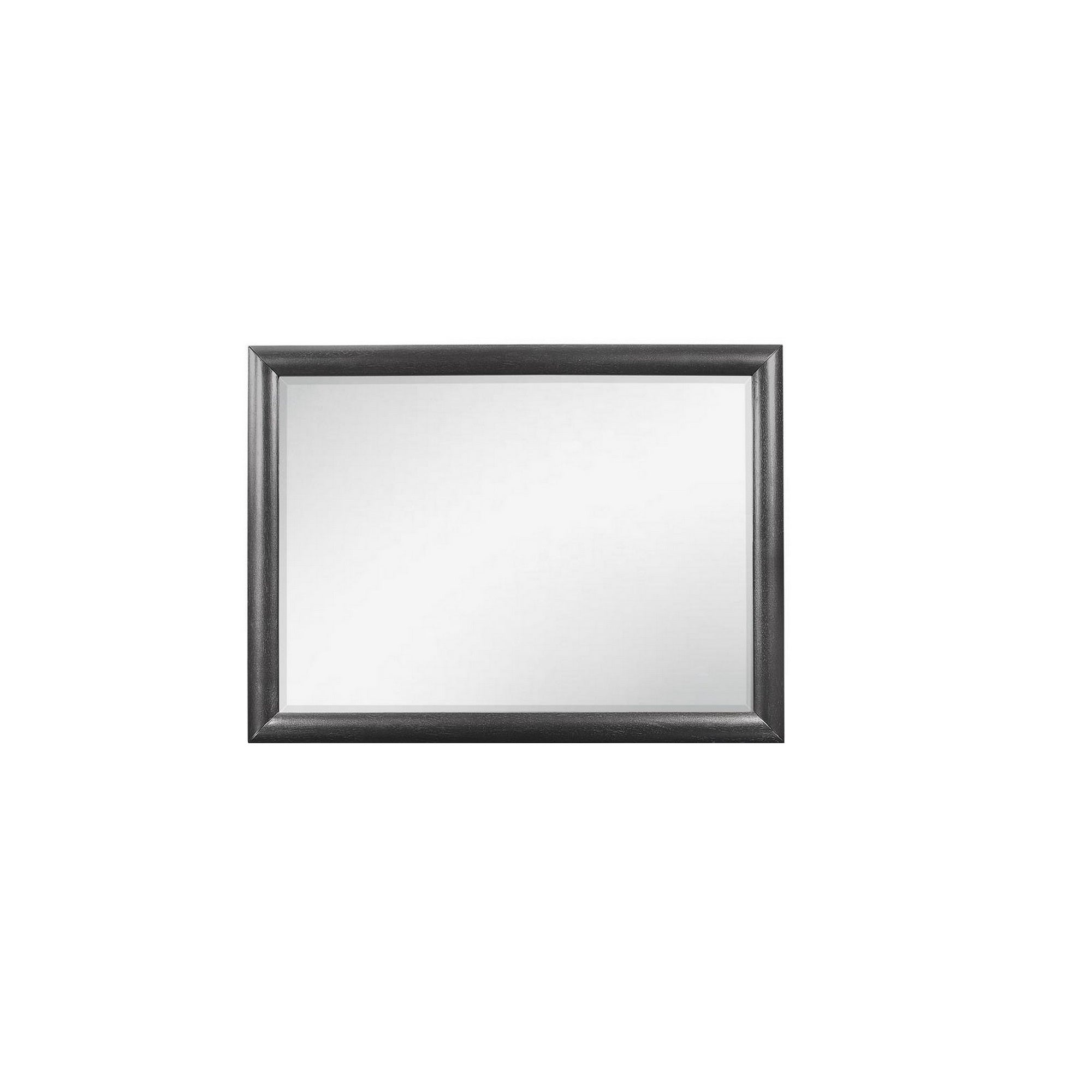 35" Gray Wood Framed Mirror