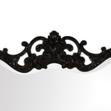 27" Black Ornate Scroll Framed Accent Mirror