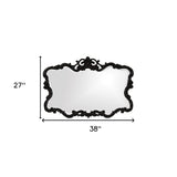 27" Black Ornate Scroll Framed Accent Mirror