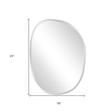 24" Mirror Oval Unframed Accent Mirror