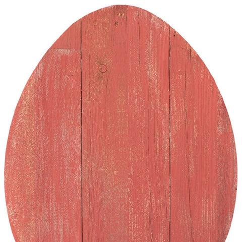 12" Farmhouse Red Wooden Large Egg