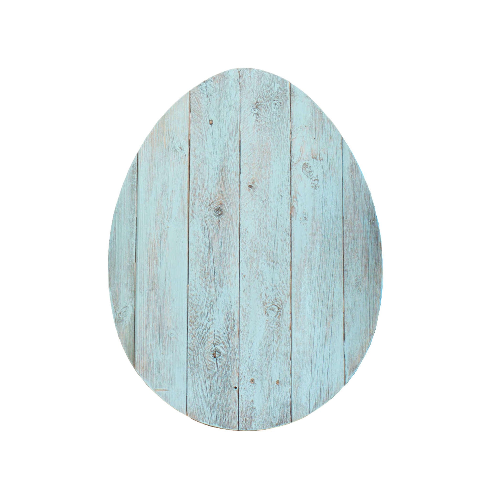 18" Rustic Farmhouse Turquoise Wooden Large Egg