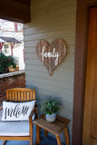 12" Farmhouse Gray Wooden Heart