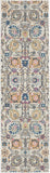 7' X 10' Orange And Ivory Floral Power Loom Area Rug