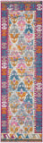 2’ X 3’ Ivory And Magenta Tribal Pattern Scatter Rug