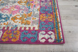 2’ X 3’ Ivory And Magenta Tribal Pattern Scatter Rug