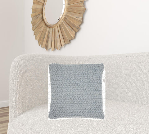 Periwinkle Knotted Detail Throw Pillow