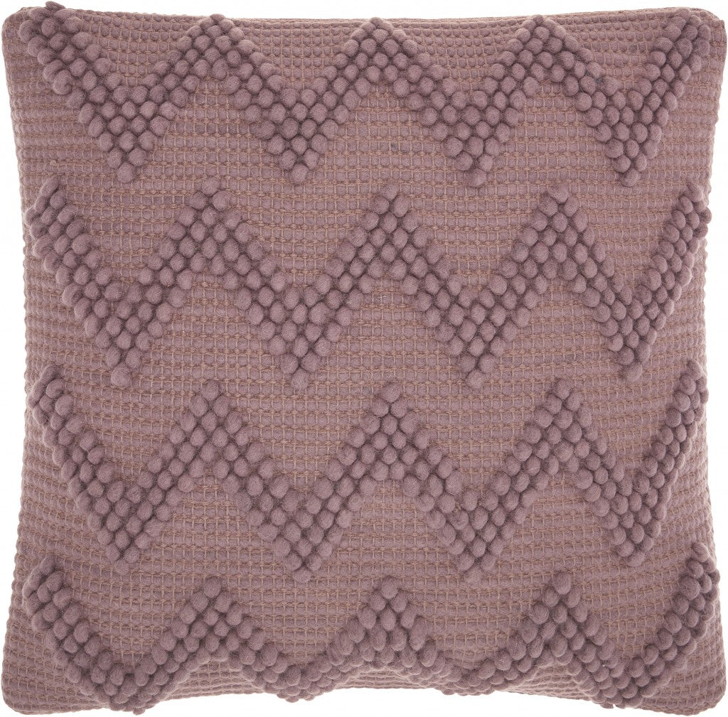 Boho Pale Purple Textural Chevron Throw Pillow