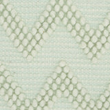 Boho Seafoam Green Textural Chevron Throw Pillow