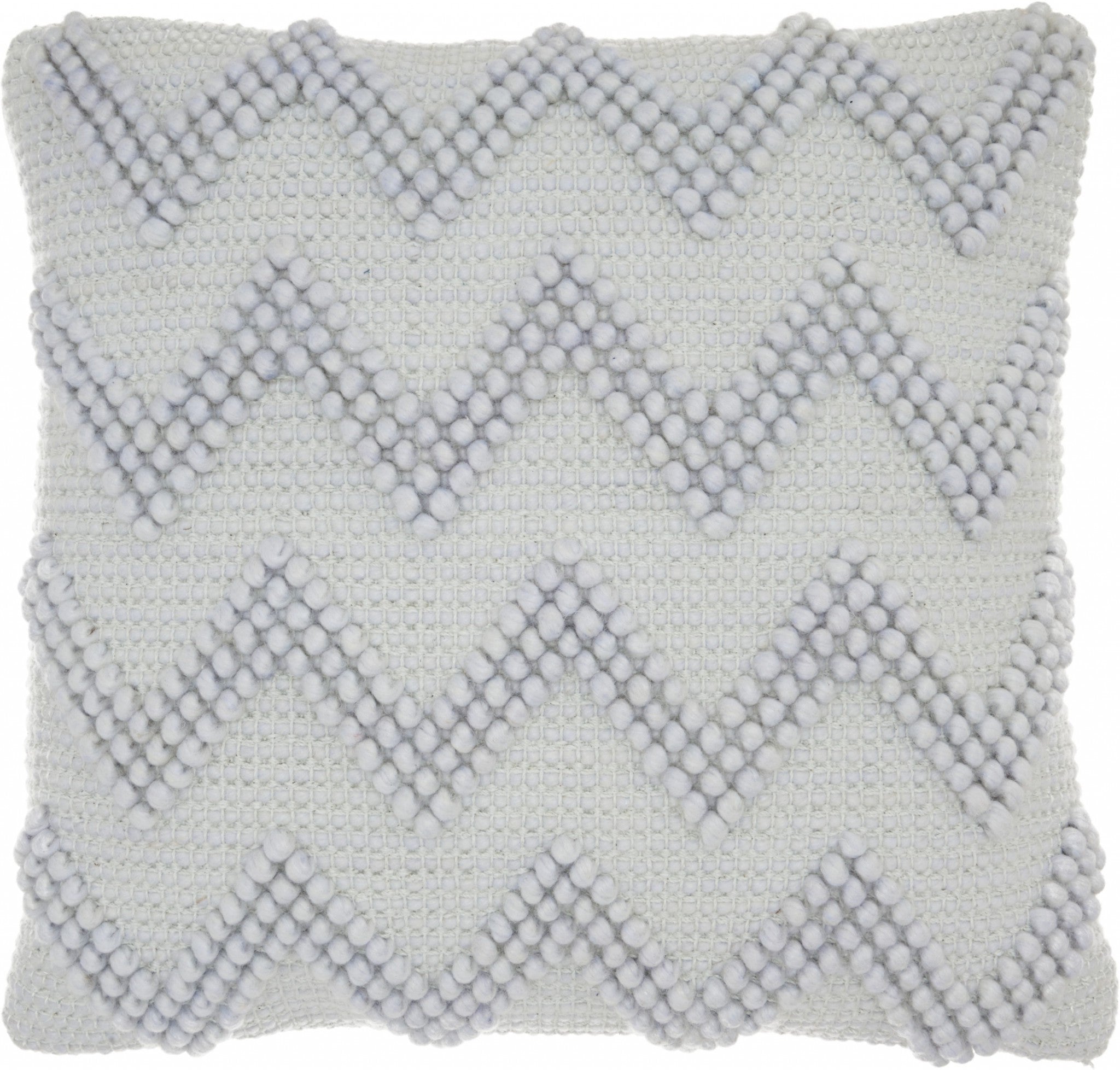 Pale Blue Chevron Detail Throw Pillow