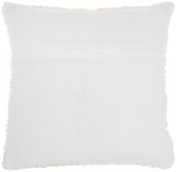 Petite White Striped Throw Pillow