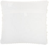 White Pom-Pom Detailed Throw Pillow