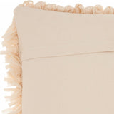 Loose Luscious Shag Beige Throw Pillow