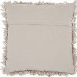 Loose Luscious Shag Light Gray Throw Pillow