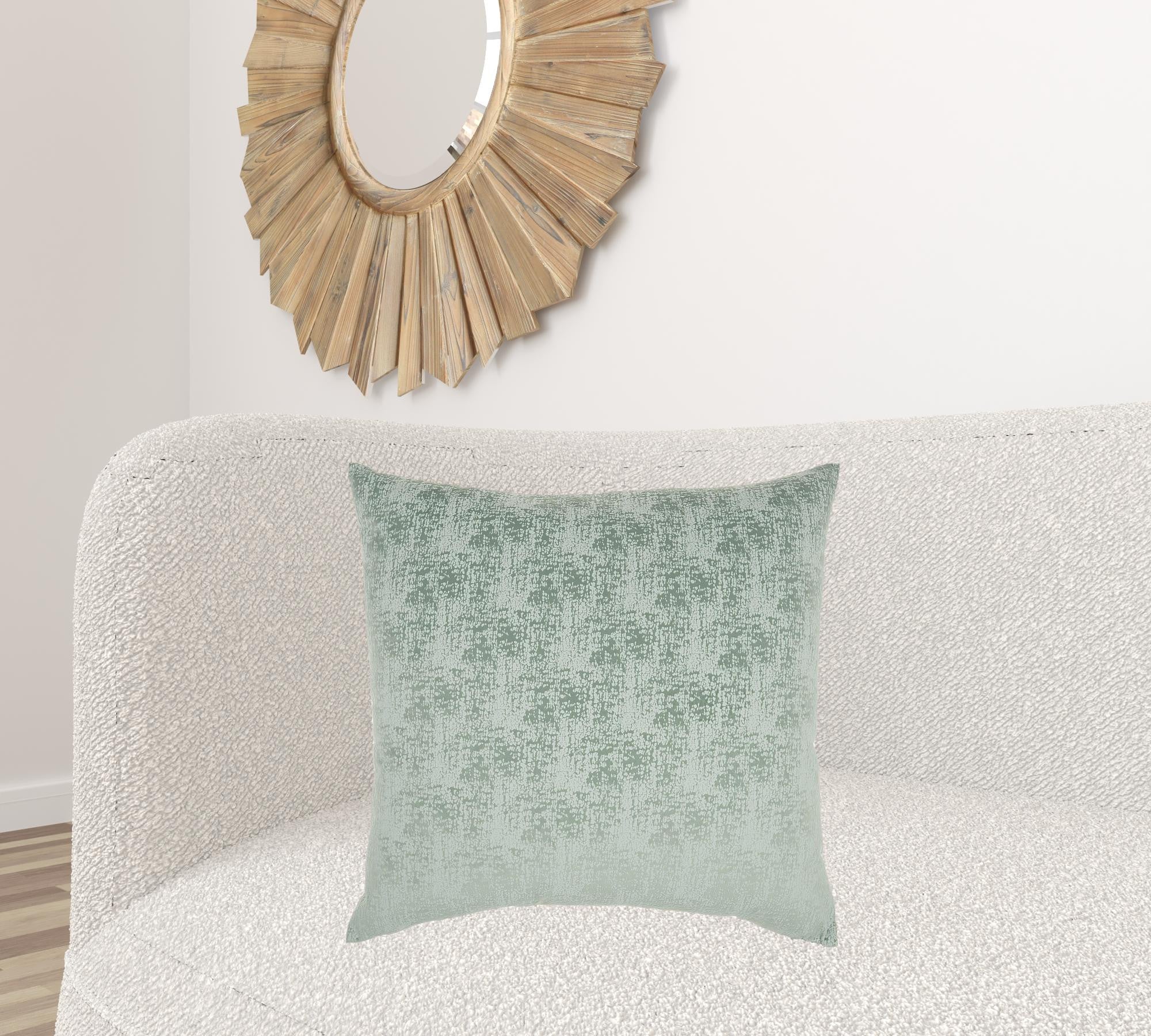 14" x 25" Pale Green Distressed Gradient Throw Pillow