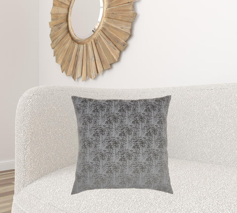 Slate Gray Distressed Gradient Throw Pillow