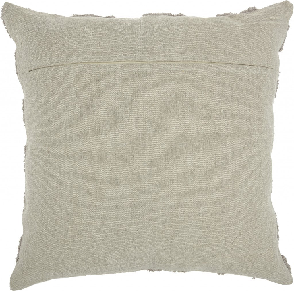 Light Gray Chevron Detailed Throw Pillow