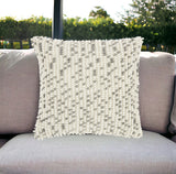 5" X 18" Gray Ribbed Indoor Outdoor Throw Pillow Cover & Insert