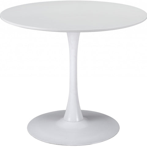 White Round Manufactured Wood Dining Set