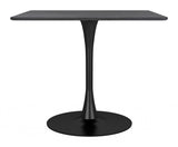 Square Black Pedestal Dining Table