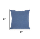 Royal Blue Abstract Shaggy Detail Throw Pillow