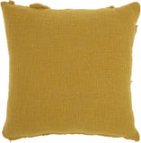 18" Boho Chic Mustard Textured Lines Throw Pillow