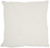 White Abstract  Shaggy Detail Throw Pillow