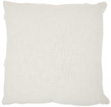 White Abstract  Shaggy Detail Throw Pillow