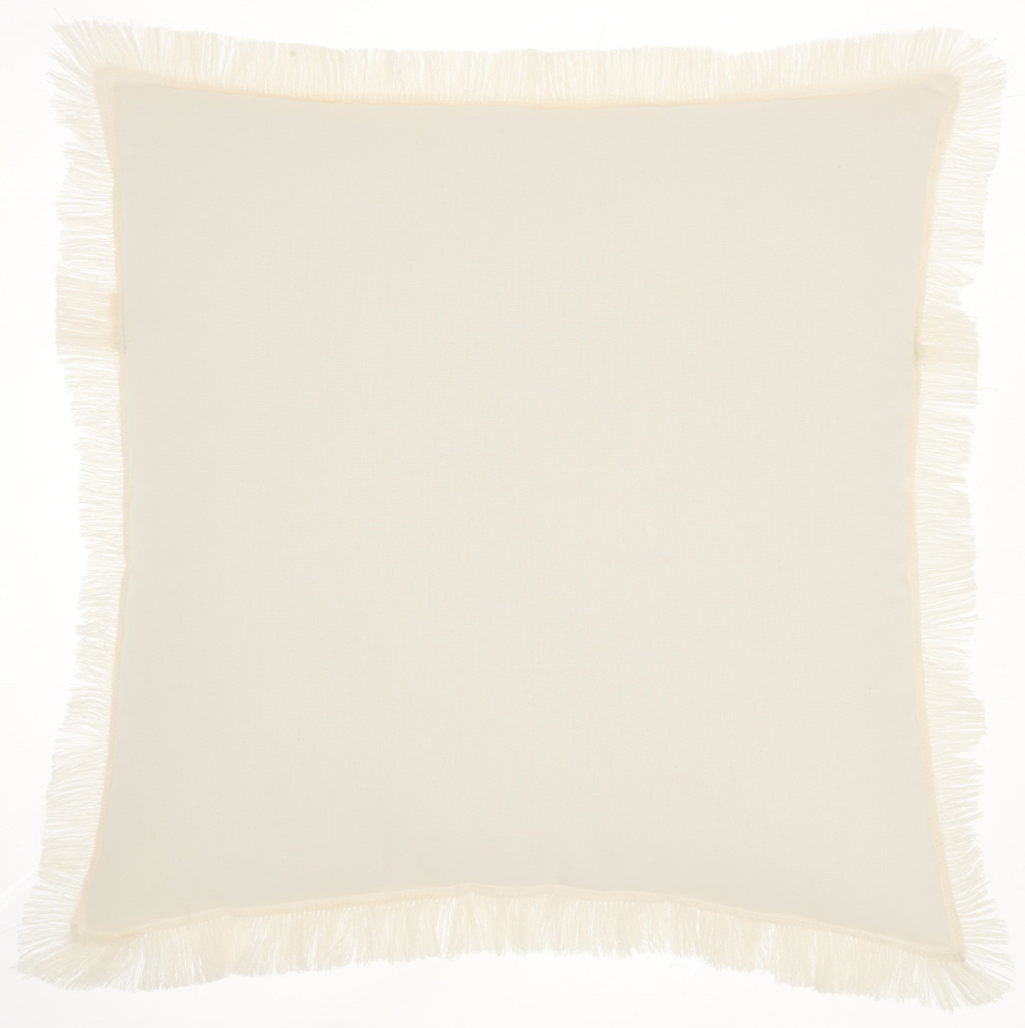 18" Solid Ivory Contemporary Throw Pillow