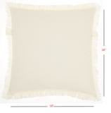 18" Solid Ivory Contemporary Throw Pillow