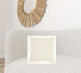 18" Solid Ivory Contemporary Throw Pillow