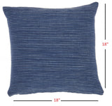 Navy Blue Distressed Stripes Throw Pillow