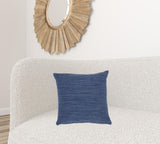 Navy Blue Distressed Stripes Throw Pillow