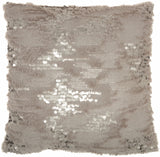 Sequined Grey Accent Throw Pillow