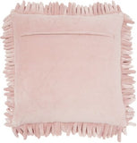 20" Pale Pink Soft Nubby Shag Throw Pillow