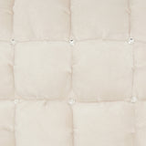 20" Ivory With Bling Quilted Velvet Throw Pillow