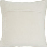 20" Ivory With Bling Quilted Velvet Throw Pillow