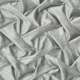 Pale Gray Pleated Velvet Throw Pillow