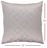 Light Pink Silver  Patterned Throw Pillow